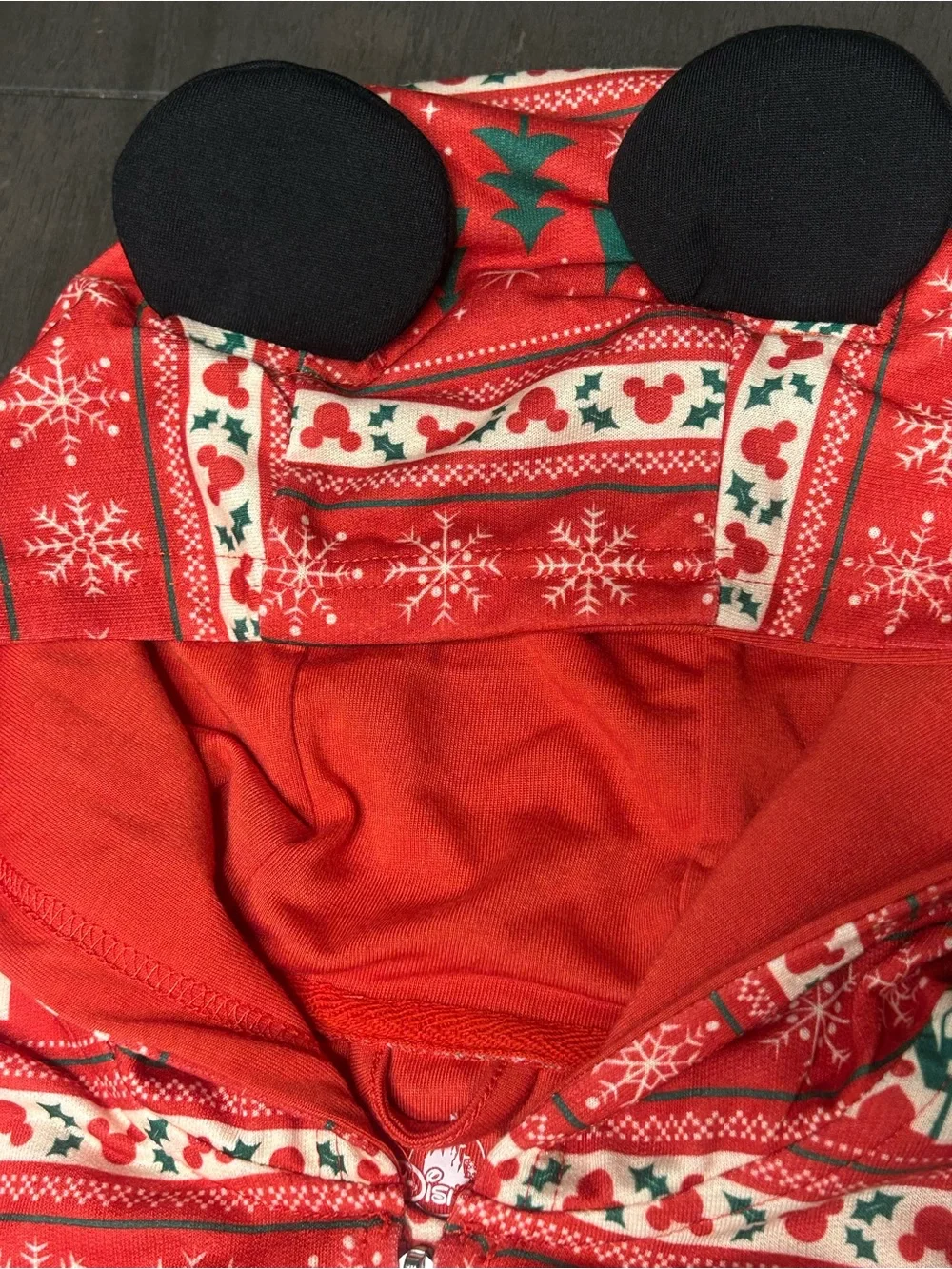 Disney kids size 7/8 Mickey Mouse Icon Holiday Christmas One-Piece Pajama NWT